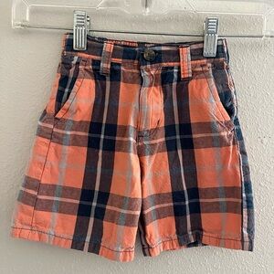 U.S. Polo Assn. Orange and Blue Plaid Shorts